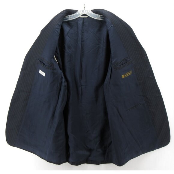 Barneys New York Sport Coat 44 Long Loro Piana Fabric Blazer Pinstripe - Picture 11 of 15